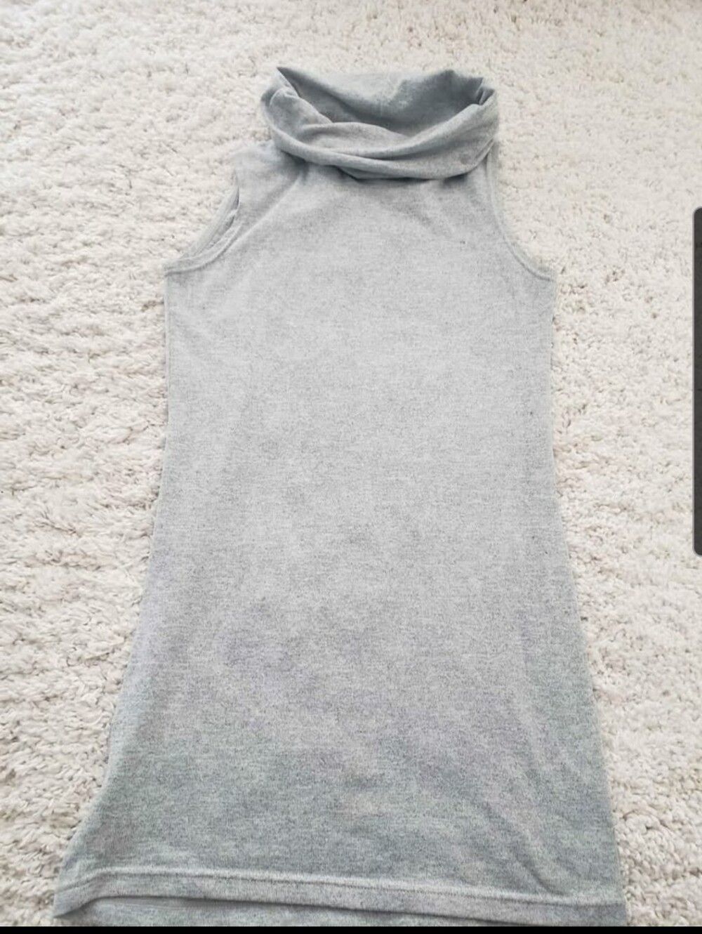 le chateau Light Gray Sleeveless Cowl Neck Tank